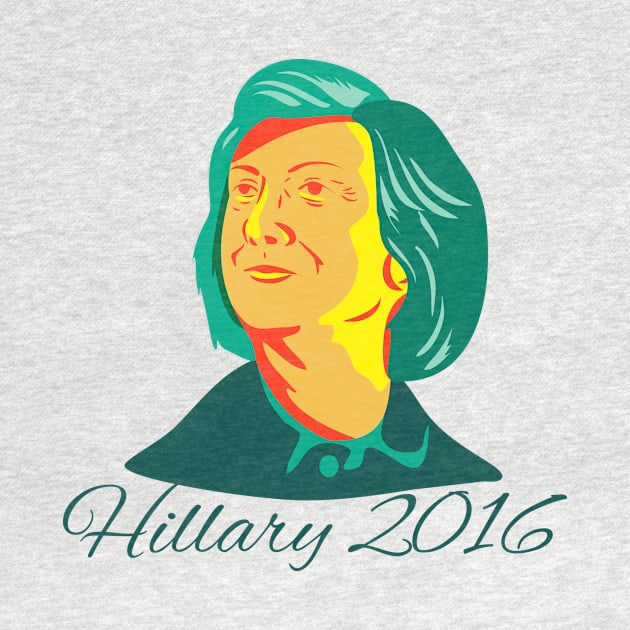 Hillary Clinton 2016 President Democrat Retro by retrovectors